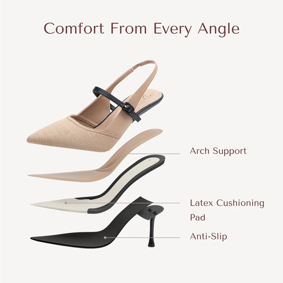 Cosy island StrikeStep Elegant Stiletto Heeled Slingback - Picture 7 of 16
